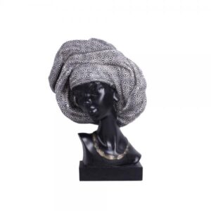 DAME 2 DECO ΦΙΓΟΥΡΑ POLYRESIN ΜΑΥΡΟ ΛΕΥΚΟ 27x15xH38cm