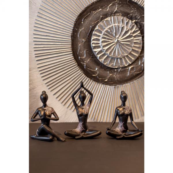 CALM POSE BLACK 1 ΔΙΑΚΟΣΜΗΤΙΚΗ ΦΙΓΟΥΡΑ 13x7x16 POLYRESIN ΜΑΥΡΟ ΛΕΥΚΟ