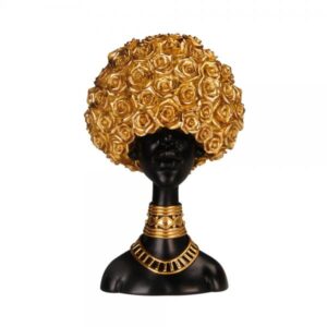 NAEMA 1 DECO ΦΙΓΟΥΡΑ POLYRESIN ΜΑΥΡΟ ΧΡΥΣΟ 15,3x8xH23,5cm