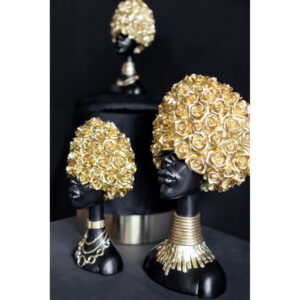 NAEMA 3 ΔΙΑΚΟΣΜΗΤΙΚΗ ΦΙΓΟΥΡΑ 27x15x41 POLYRESIN ΜΑΥΡΟ ΧΡΥΣΟ