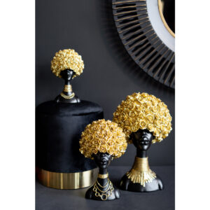 NAEMA 3 ΔΙΑΚΟΣΜΗΤΙΚΗ ΦΙΓΟΥΡΑ 27x15x41 POLYRESIN ΜΑΥΡΟ ΧΡΥΣΟ