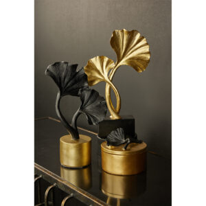 LELIE ΔΙΑΚΟΣΜΗΤΙΚΟ ΦΥΛΛΟ 18x6x28 POLYRESIN ΧΡΥΣΟ ΜΑΥΡΟ