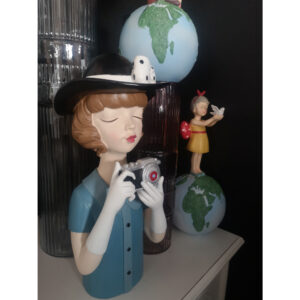 TRAVEL GIRL 6 ΔΙΑΚΟΣΜΗΤΙΚΗ ΦΙΓΟΥΡΑ 15x14x34 POLYRESIN ΠΟΛΥΧΡΩΜΟ