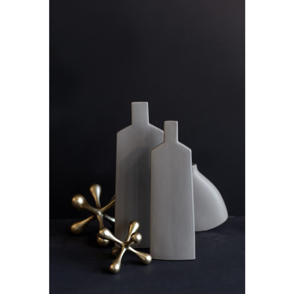 LUI ΒΑΖΟ 15x5x35 ΚΕΡΑΜΙΚΟ ΓΚΡΙ ΜΑΤ