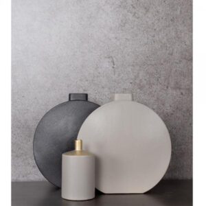 FLAT ΒΑΖΟ ΚΕΡΑΜΙΚΟ ΜΑΥΡΟ SAND 31x4xH32cm