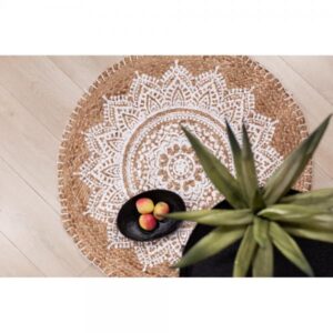 CROCHET ΧΑΛΙ ΓΙΟΥΤΑ ΦΥΣΙΚΟ ΛΕΥΚΟ D90cm
