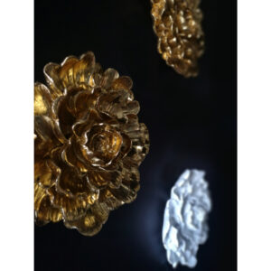 GOLDEN ROSE ΔΙΑΚΟΣΜΗΤΙΚΟ ΤΟΙΧΟΥ 24x24x5 POLYRESIN ΧΡΥΣΟ