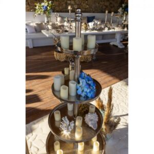 MISSI STAND 4ΘΕΣΕΩΝ ΑΛΟΥΜΙΝΙΟ ΑΣΗΜΙ D26 / 35 / 44 / 55xH128cm