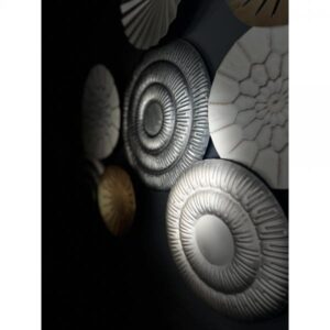 MARGARET DECO ΤΟΙΧΟΥ ΜΕΤΑΛΛΟ ΑΣΗΜΙ ΛΕΥΚΟ ΧΡΥΣΟ ΜΑΥΡΟ 102x3,2xH60cm