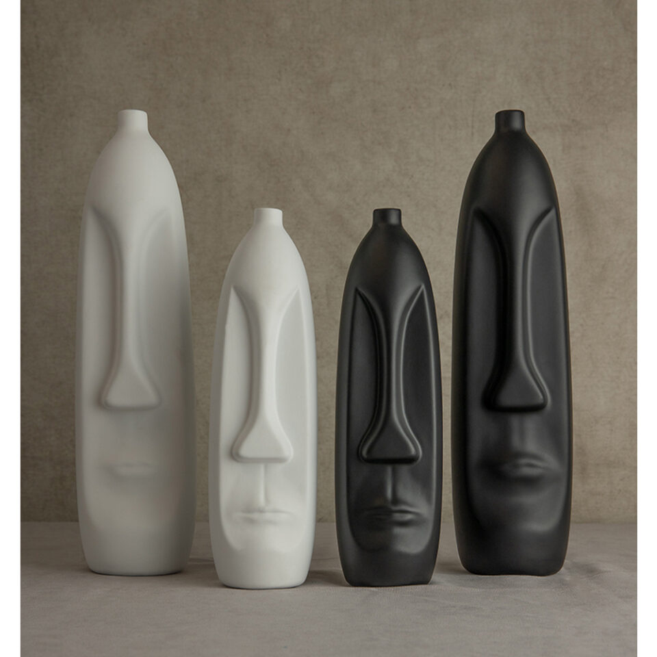 BARIK WHITE ΒΑΖΟ 10x10x38 POLYRESIN ΛΕΥΚΟ