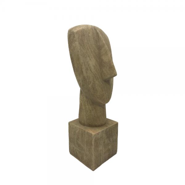 SAMPA DECO ΠΡΟΣΩΠΟ POLYRESIN ΦΥΣΙΚΟ 14x14xH42cm