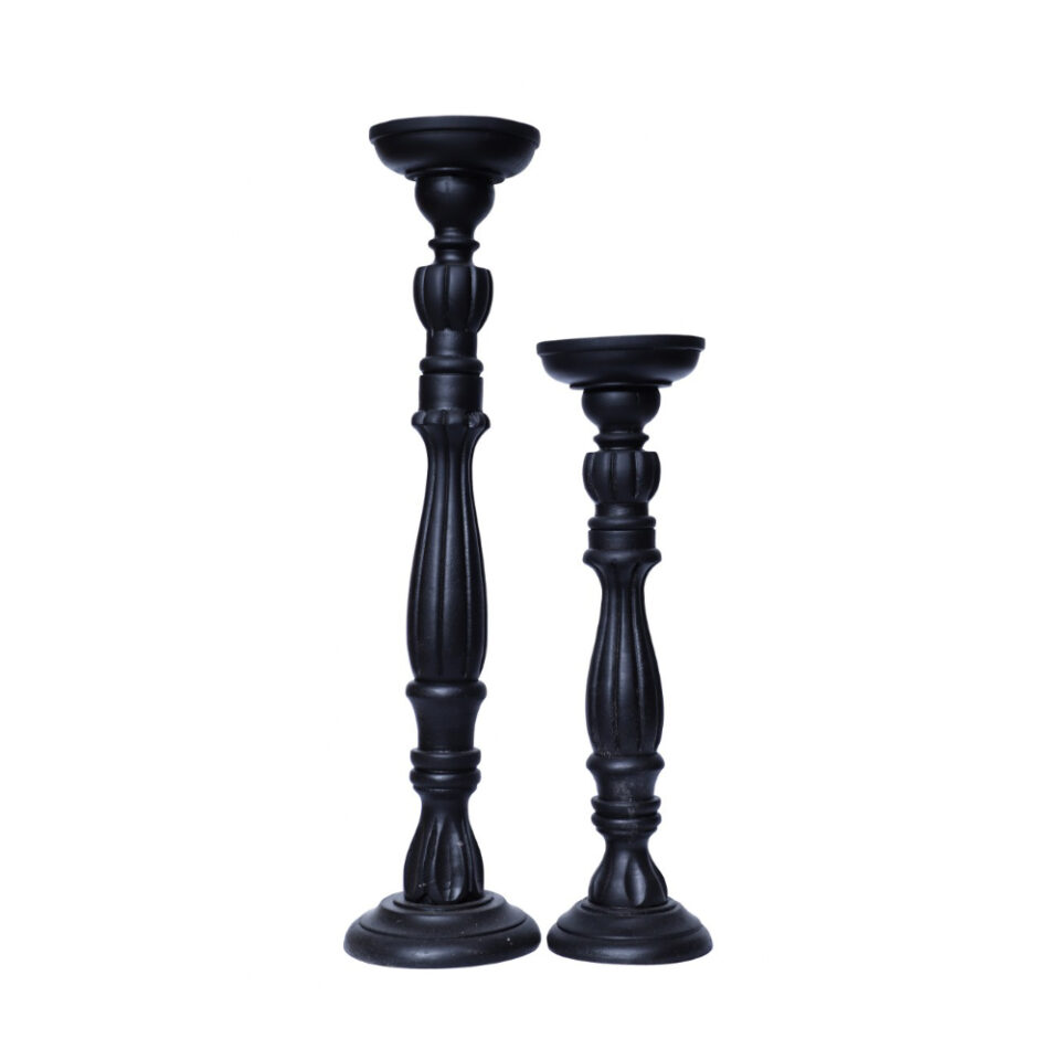 KENDAL ΚΗΡΟΠΗΓΙΟ 13x13x45 ΞΥΛΟ MANGO ΜΑΥΡΟ