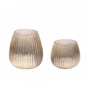 ATHENA ΒΑΣΗ ΡΕΣΩ ΓΥΑΛΙ ΧΡΥΣΟ D8xH8cm
