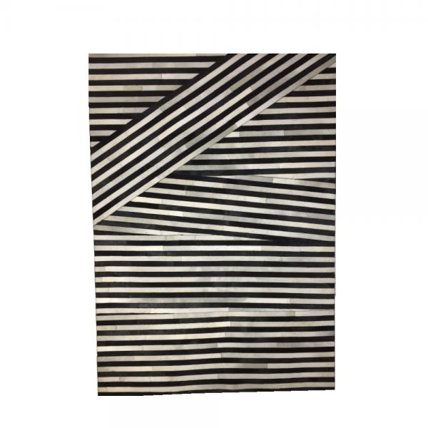 ZEBRA ΧΑΛΙ ΔΕΡΜΑ ΜΑΛΛΙΝΟ ΜΑΥΡΟ ΛΕΥΚΟ 170x240cm