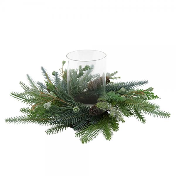 XMAS GABOON ΚΗΡΟΠΗΓΙΟ PVC PE ΠΡΑΣΙΝΟ 45x45xH20cm