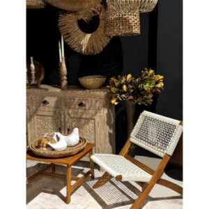 NEREA ΔΙΣΚΟΣ SET 3ΤΜΧ 55x55x8 SEAGRASS ΦΥΣΙΚΟ ΜΕΤΑΛΛΟ