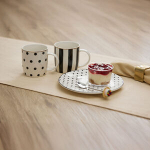 JOLIE ROMBUS ΚΟΥΠΑ 9x9x9 NEW BONE CHINA ΛΕΥΚΟ ΜΑΥΡΟ ΧΡΥΣΟ