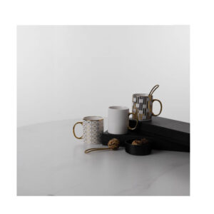 GOLDIE ΚΟΥΠΑ 8x8x10 NEW BONE CHINA ΛΕΥΚΟ ΧΡΥΣΟ