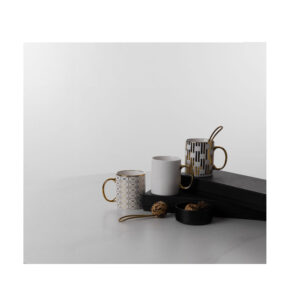 GOLDIE ΚΟΥΠΑ 8x8x10 NEW BONE CHINA ΛΕΥΚΟ ΧΡΥΣΟ