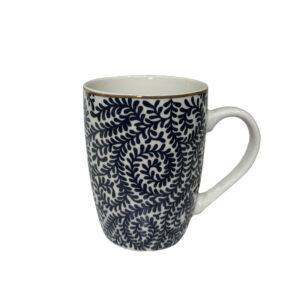 FLEUR ΚΟΥΠΑ 8x8x11 NEW BONE CHINA ΛΕΥΚΟ ΜΠΛΕ ΧΡΥΣΟ