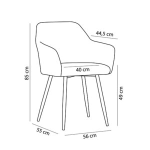 SAVVY ΚΑΡΕΚΛΑ ΓΚΡΙ ΑΝΟΙΧΤΟ 56x55x85