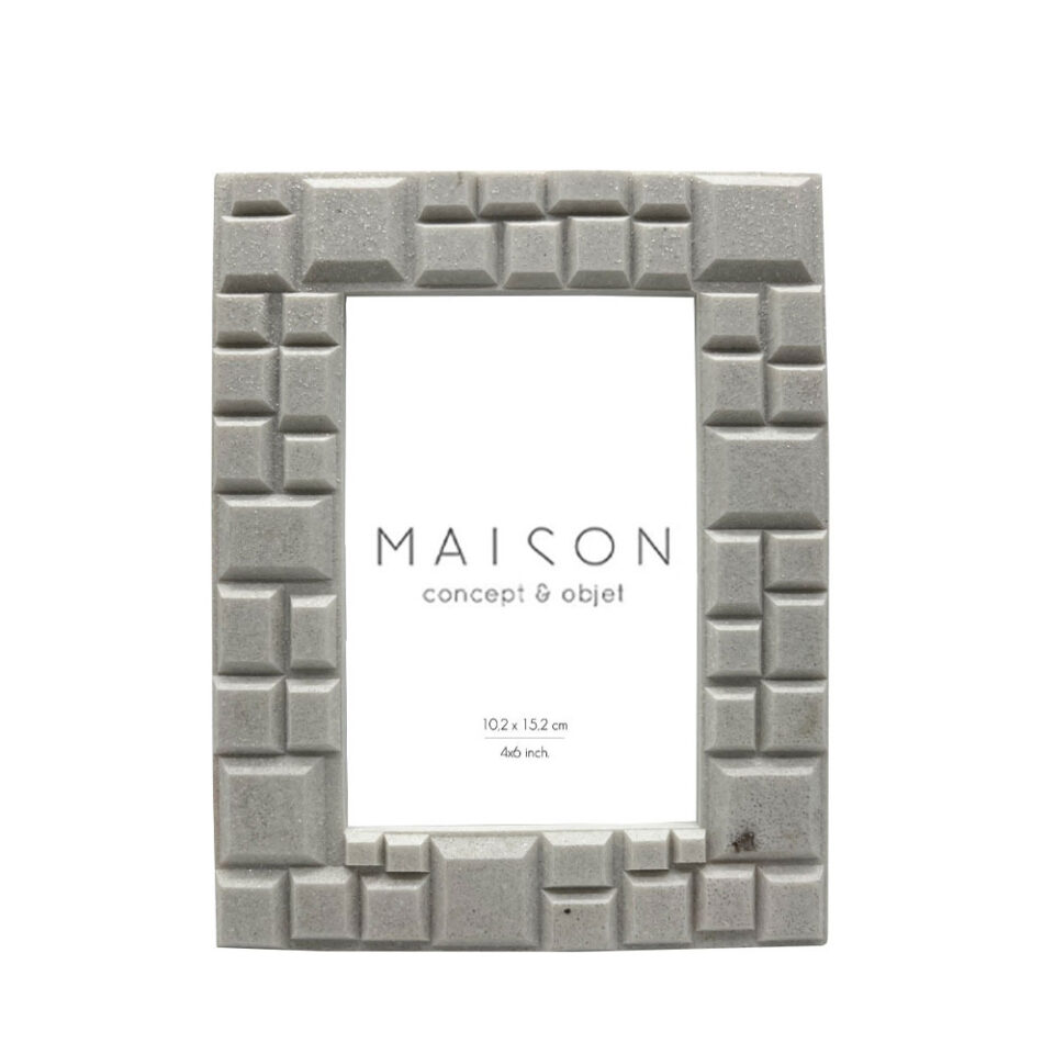 CUBIC ΚΟΡΝΙΖΑ 17x2x21 POLYRESIN ΛΕΥΚΟ ΓΥΑΛΙ