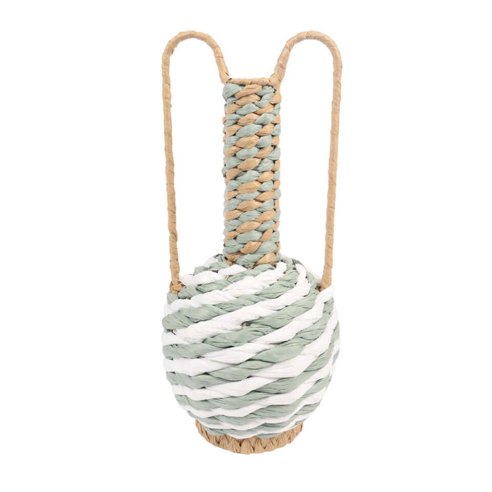 KEA ΒΑΖΟ PAPER ROPE ΦΥΣΙΚΟ ΛΕΥΚΟ ΜΕΝΤΑ 21x21x46