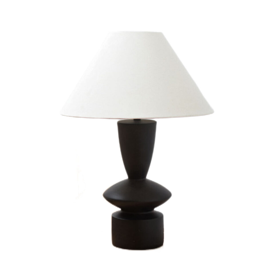 ATIENO ΦΩΤΙΣΤΙΚΟ ΕΠΙΤΡΑΠΕΖΙΟ RESIN ΛΙΝΟ ΜΑΥΡΟ ΓΚΡΙ 19x19x62