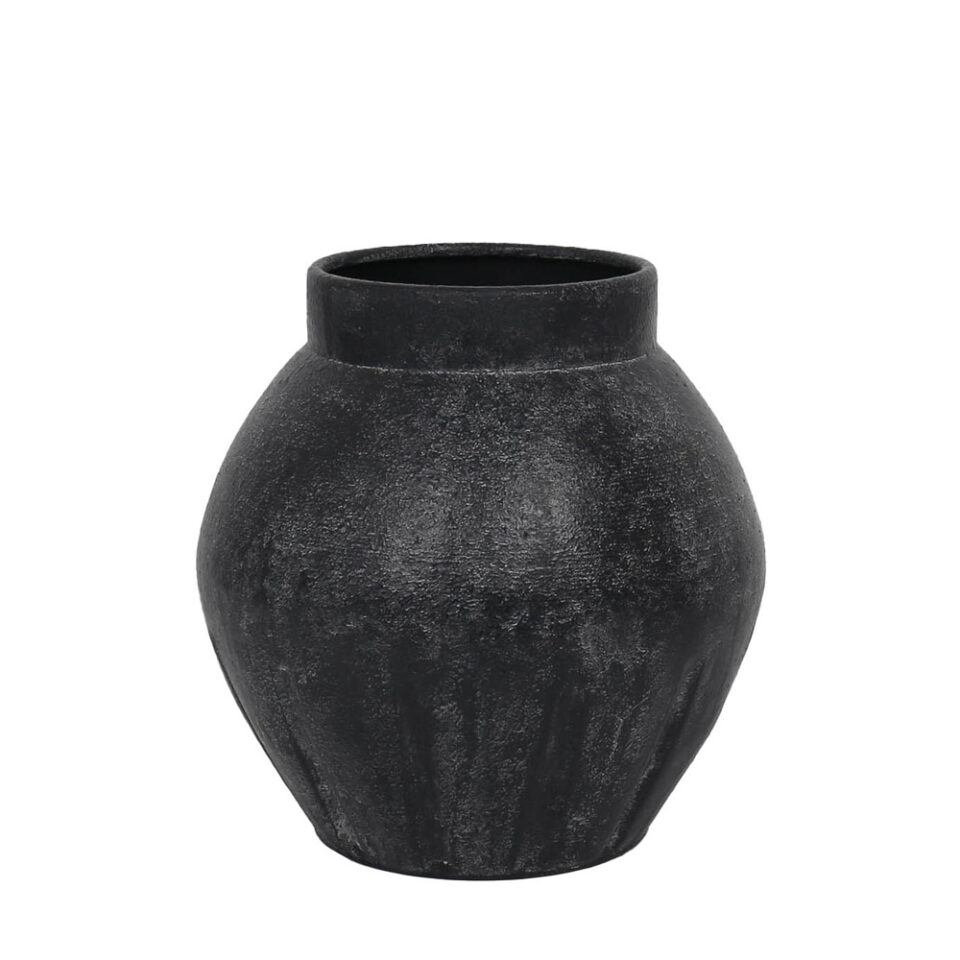 LAVA ΒΑΖΟ ΜΕΤΑΛΛΟ ΜΑΥΡΟ 30x30x30