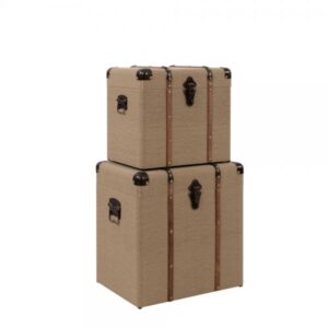 BREEZE ΜΠΑΟΥΛΑ SET 2ΤΕΜ BEIGE 40-34x30-25xH40-30cm