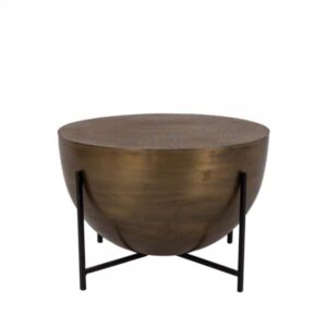 MONTANA COFFEE TABLE BRASS ANTIQUE ΜΑΥΡΟ 56x56x38