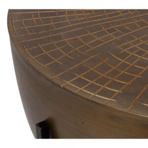MONTANA COFFEE TABLE BRASS ANTIQUE ΜΑΥΡΟ 56x56x38