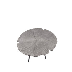 LEAF 60 SIDE TABLE NICKEL ΜΑΥΡΟ 60x60x41