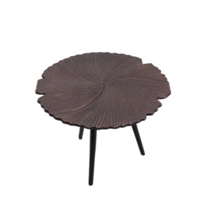 LEAF 40 SIDE TABLE COPPER ANTIQUE ΜΑΥΡΟ 40x40x32