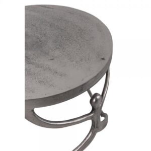 COSMOS SIDE TABLE SET 2ΤΕΜ ΑΣΗΜΙ ANTIQUE 58x58xH49cm