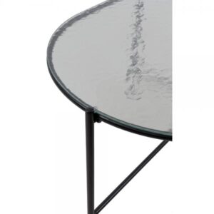 MARM BIANCA COFFEE TABLE ΔΙΑΦΑΝΟ ΜΕ PATTERN ΜΑΥΡΟ 123x63xH46cm