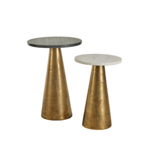 CONO COFFEE TABLE ΜΑΥΡΟ ANTIQUE BRASS 36x36x51