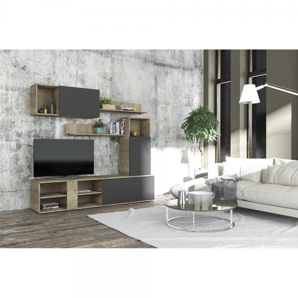 GINI ΣΥΝΘΕΤΟ SONOMA ΓΚΡΙ ΣΚΟΥΡΟ 180x40xH190cm
