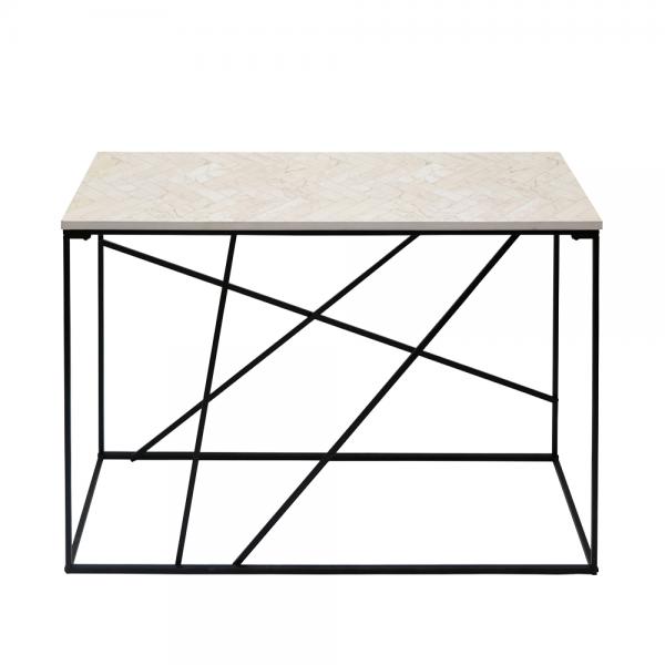 BIZZAR ΚΟΝΣΟΛΑ ΛΕΥΚΟ ΜΕ PATTERN 120x40xH74cm