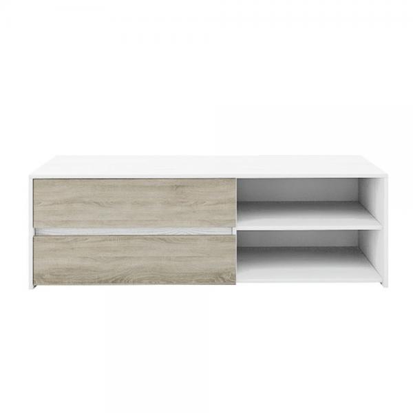 ALL DAY TV STAND ΓΚΡΙ OAK ΛΕΥΚΟ OAK 140x47xH45cm