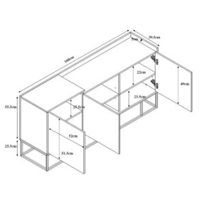 HILTON ΜΠΟΥΦΕΣ SONOMA DECAPE 160x39.5x80