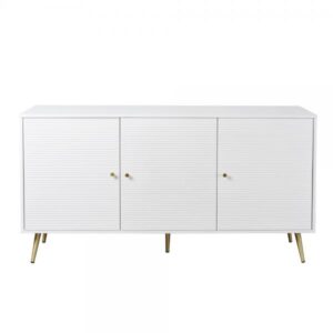 ZIZEL ΜΠΟΥΦΕΣ 3ΠΟΡΤΕΣ ΛΕΥΚΟ ΜΕ PATTERN ΧΡΥΣΟ 150x40xH80cm