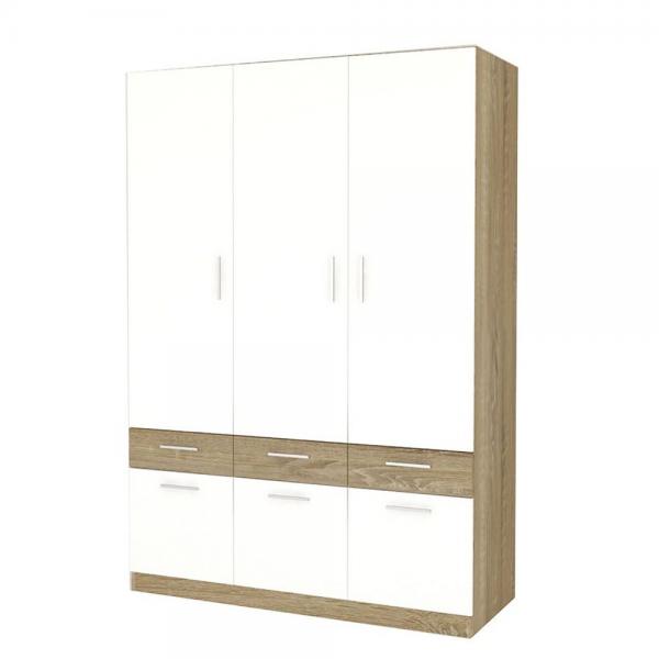 NOVE ΝΤΟΥΛΑΠΑ SONOMA ΛΕΥΚΟ 136x56xH199cm