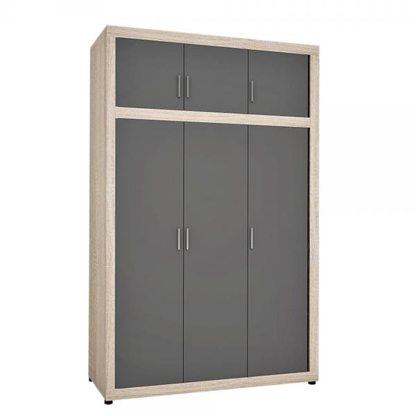 ROOMY ΝΤΟΥΛΑΠΑ SONOMA ΓΚΡΙ ΣΚΟΥΡΟ 139x59,6xH220cm