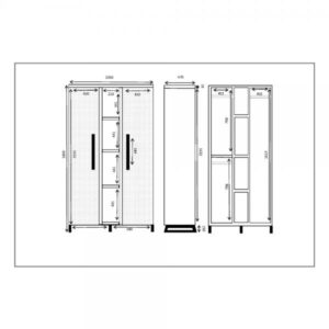 MY HOME 105 ΝΤΟΥΛΑΠΑ SONOMA CEMENT ΣΚΟΥΡΟ 105x47xH180cm
