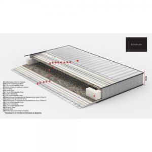 MON AMI ΣΤΡΩΜΑ 90x200cm ΓΚΡΙ 200x90x28