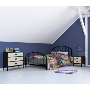 FACTORY ΚΟΜΟΔΙΝΟ 2ΣΥΡΤΑΡΙΑ ΜΑΥΡΟ OAK SONOMA DECAPE 50x35x55