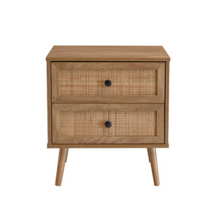 AMMOS ΚΟΜΟΔΙΝΟ 2ΣΥΡΤΑΡΙΑ ΦΥΣΙΚΟ ΜΕ RATTAN 50x39x54.8