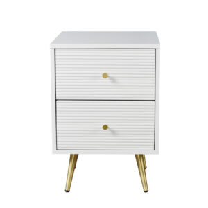 ZIZEL ΚΟΜΟΔΙΝΟ 2ΣΥΡΤΑΡΙΑ ΛΕΥΚΟ ΜΕ PATTERN ΧΡΥΣΟ 40x35x59