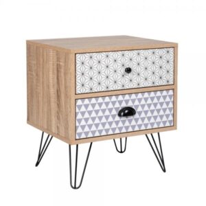 ZIG ZAG ΚΟΜΟΔΙΝΟ SONOMA ΜΕ PATTERN 48x40xH53cm